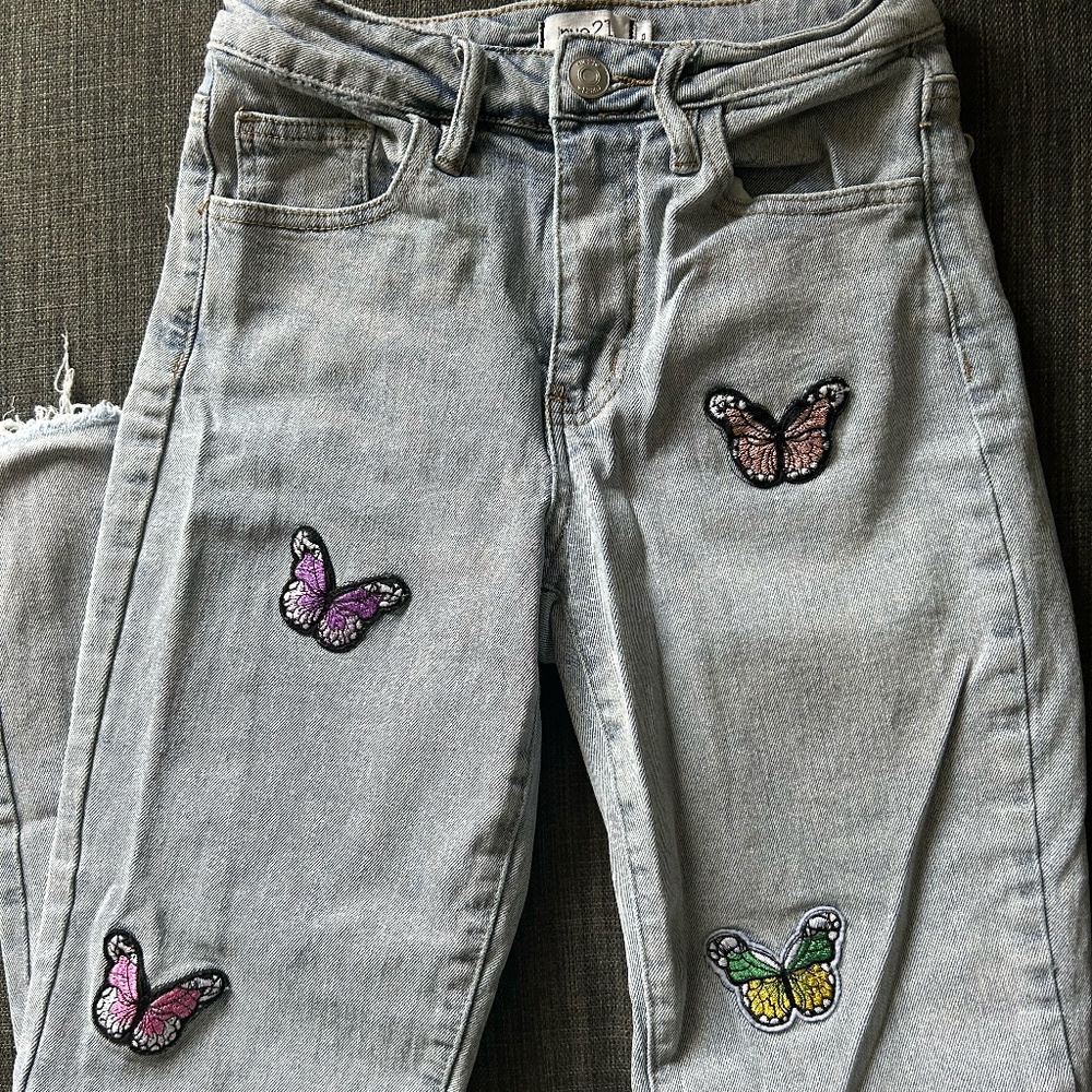 Rue 21 Butterfly Patched Jeans size 0